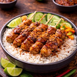 Grilled Chicken Skewers ( Sate ) 5 pcs.