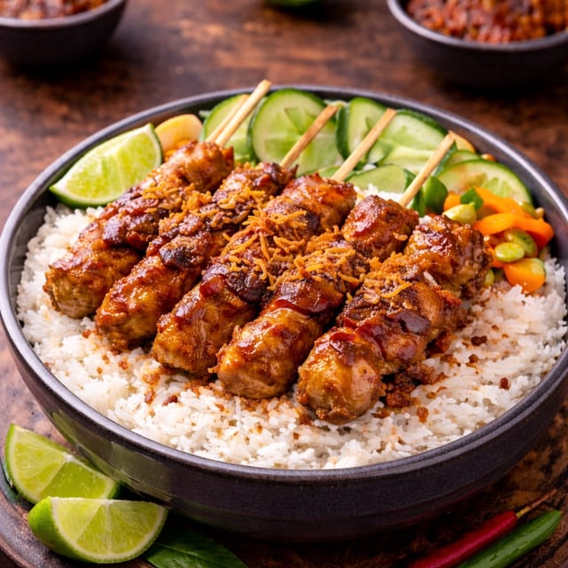Grilled Chicken Skewers (Sate) 5 pcs.